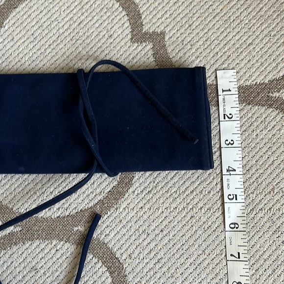 Vintage Avon Jewelry Wrap Travel Organizer Velvet Midnight Blue - Picture 6 of 7